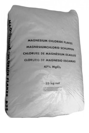 Sel de chlorure de magnésium en seau de 25kg déverglaçant